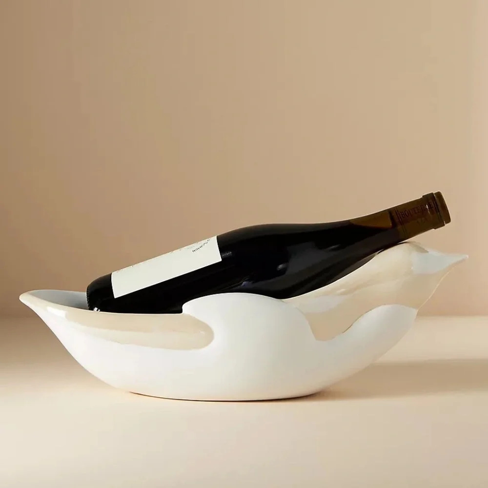 NIB Anthropologie Adelie  Dove Wine Bottle Holder